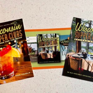 Three promotional postcards for four Wisconsin Supper Clubs Books.